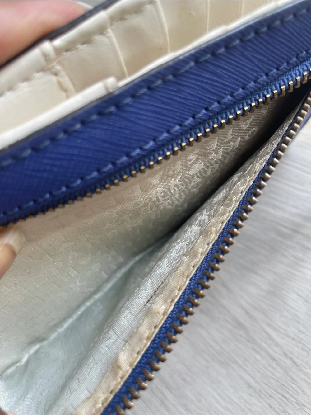 Kate Spade Continental Wallet in Cobalt Blue with Gold Logo